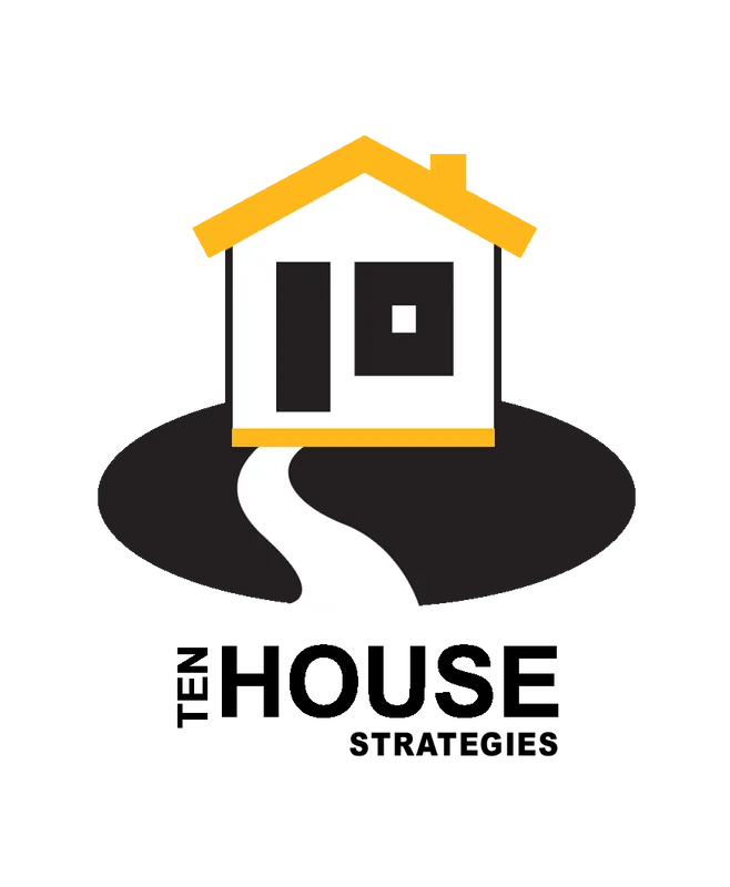 Ten House Strategies logo: a house with a winding path leading to it